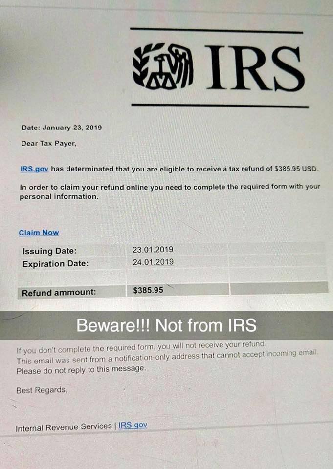 irs scam letter